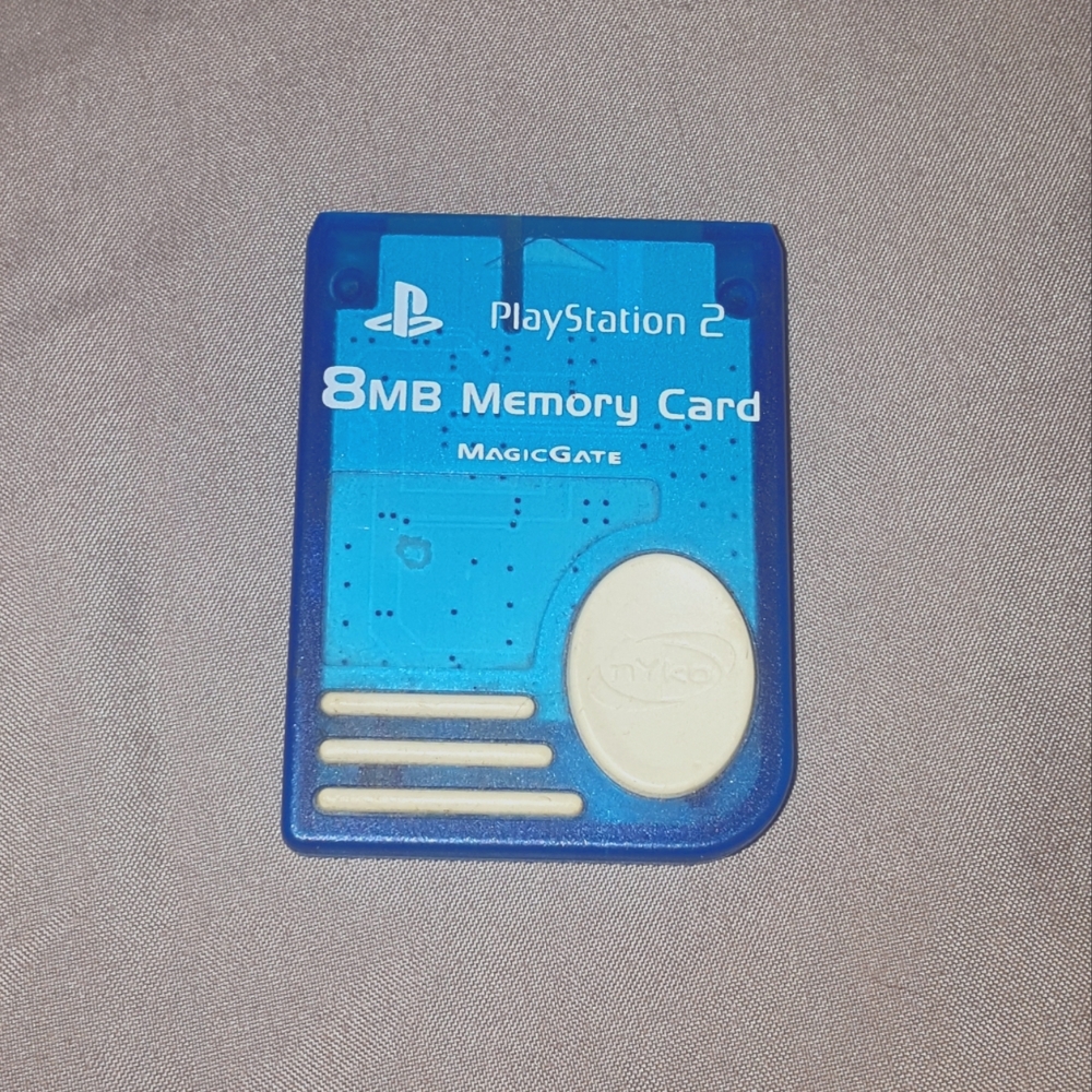 Nyko MagicGate 8MB PS2 Memory Card Blue Playstation 2 Memory Card